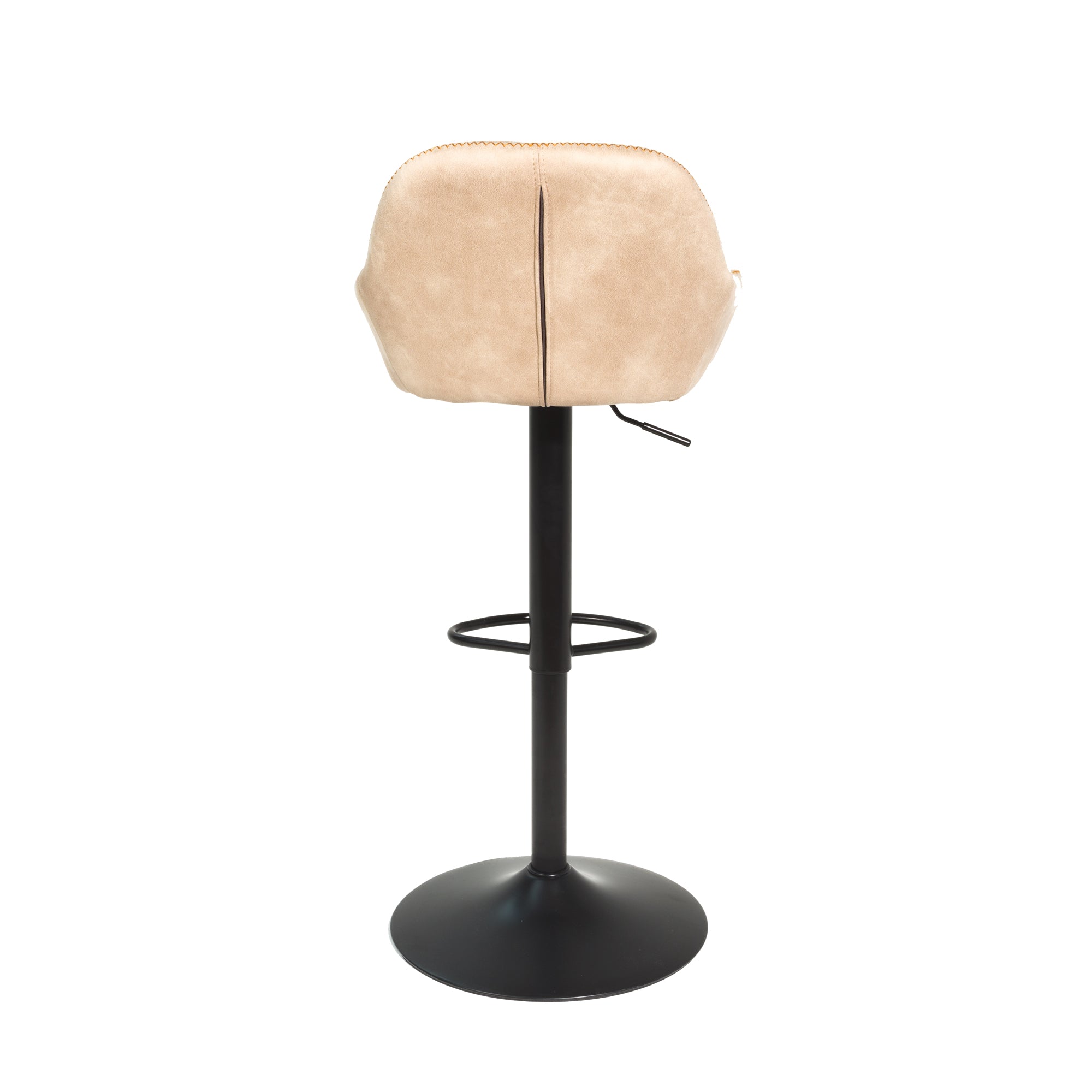 Baxter Moleskin Oyster Cream Gas Lift Set of Two Kitchen Bar Stools